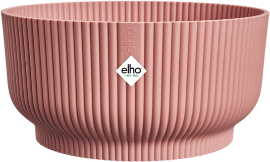 Elho vibes fold bowl 25 - plantenschaal voor binnen - 100% gerecycled plastic - ø 24.9 x h 12.1 cm - delicaat roze