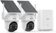 Aosu solarcam d1 classic kit - 2 beveiligingscamera's met 2k resolutie - 360° zicht ai tracking