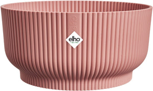 Elho vibes fold bowl 25 - plantenschaal voor binnen - 100% gerecycled plastic - ø 24.9 x h 12.1 cm - delicaat roze