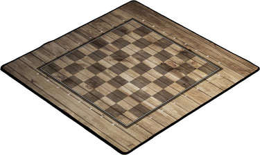 Geronimo games play mat chess wood 40x40 cm - speelmat - - offline - accessories