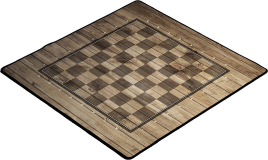 Geronimo games offline - speelmat: chess wood - 40x40 cm - polyester