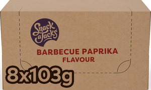 Snack a jacks rijstwafel barbecue paprika - tussendoortje - 8x103 gram