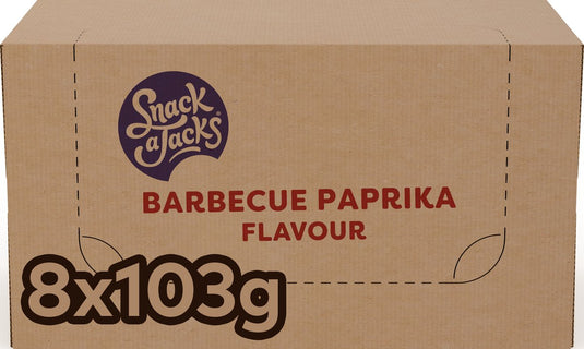 Snack a jacks rijstwafel barbecue paprika - tussendoortje - 8x103 gram