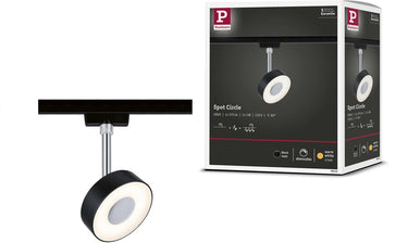 Paulmann urail railspot circle 200lm 5w 2700k dimbaar 230v zwart mat