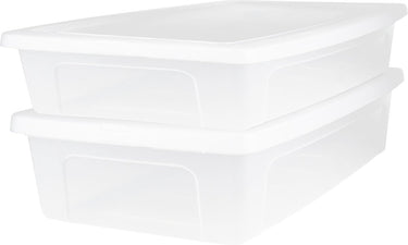 Iris clearbox opbergbox - onder-het-bed - 30l - kunststof - transparant - set van 2