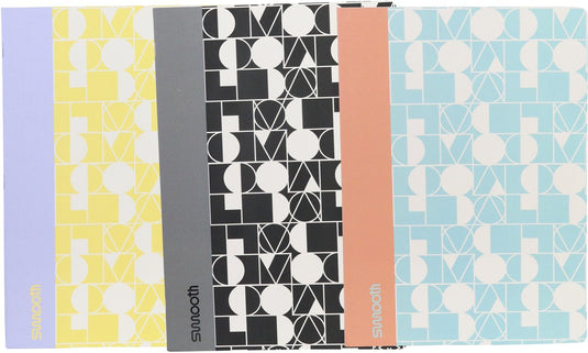 Ancor schrift smooth a5 lijn 48 vel 90 grams krimp 4 stuks assorti - an-113228-c
