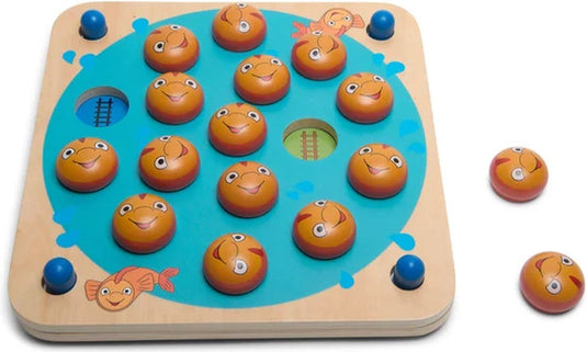 Bs toys memo-spel memo vissen - 26 x 26 cm - hout karton - 20-delig - memo