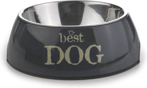 Beeztees best dog - hondenvoerbak - grijs - 14x4,5 cm