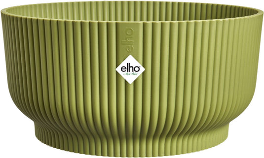 Elho vibes fold bowl 25 - plantenschaal voor binnen - 100% gerecycled plastic - ø 24.9 x h 12.1 cm - varengroen