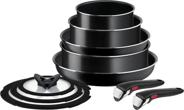 Tefal ingenio easy cook clean - pannenset - 10-delig - niet geschikt voor inductie - stapelbaar - afneembare handgreep