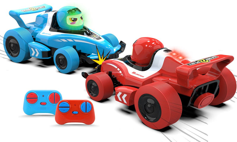 Load image into Gallery viewer, Gear2play rc neon bumper cars pro duoset - rc formule 1 battle cars - ga een botsduel aan!
