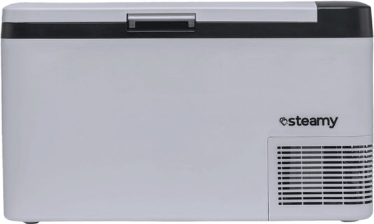 Steamy -e single zone elektrische compressor koelbox - 26 liter - 12v en 230v - voor auto en camping - frigobox - wit