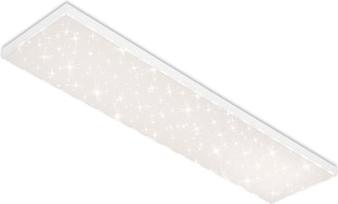 Briloner - led plafonniére - plafondlamp dimbaar - met lichtrand - sterrendecoratie - incl. afstandsbediening - kleurtemperatuurregeling, 38 watt - 3.800 lumen - wit