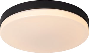 Lucide biskit - plafonnière (plafondlamp) badkamer - ø 40 cm - led - 1x36w 2700k - ip44 - bewegingssensor - zwart
