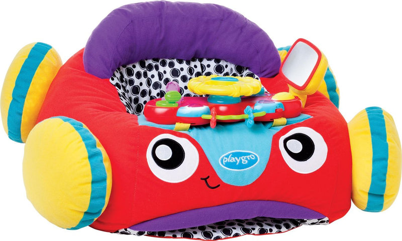 Load image into Gallery viewer, Playgro comfy car - pluchen zitkussen baby - speelkussen baby - activiteitenkussen - babyspeelgoed - interactief baby speelgoed - babygym - speelkleed baby - pluchen auto baby - auto - kraamcadeau - met licht en geluid
