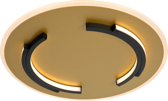 Lucide andreas - plafonnière (plafondlamp) - ø 39,6 cm - led - 1x30w 2700k - mat goud messing