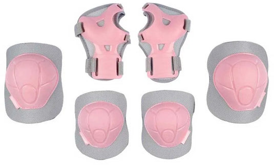 Nijdam skate beschermset kinderen - concrete rose - roze grijs - l