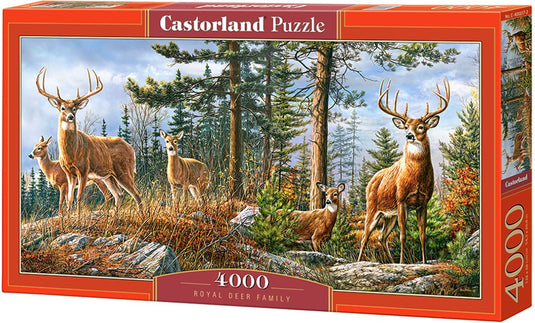 Castorland royal deer family – puzzel – 4.000 stukjes – satijnen afwerking – perfecte pasvorm – europese kwaliteit
