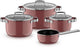 Wmf fusiontec 2.0 mineral pro - pannenset - 4-delig - rose quartz - inductie - krasbestendig - geschikt voor alle warmtebronnen