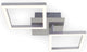 Briloner frame - plafonnière - plafondlamp draaibaar - led 16 watt - 1.200 lumen - 3.000 kelvin - plafondlamp chroom-zilverkleurig