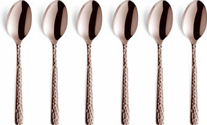 Amefa felicity - rose champagne - 6 theelepels - 6 koffielepels - vaatwasmachinebestendig
