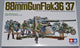 Tamiya modelbouwpakket militaire voertuigen - 35017 german flak 8,8 kanone with motorcycle plastic - 1:35 - modelbouw