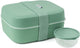 Amuse bento lunchbox 3-in-1 sage - brooddoos met elastiek en lekvrij sauspotje - broodtrommel - bpa-vrij - groen - 900ml + 600ml + 85ml