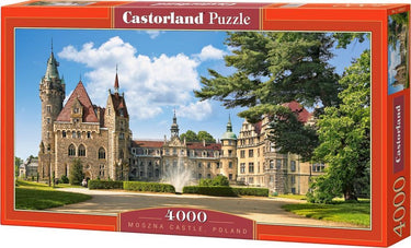 Castorland moszna castle, poland – puzzel – 4.000 stukjes – satijnen afwerking – perfecte pasvorm – europese kwaliteit