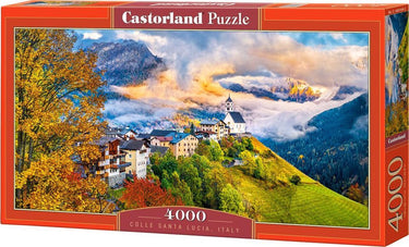 Castorland colle santa lucia, italy – puzzel – 4.000 stukjes – satijnen afwerking – perfecte pasvorm – europese kwaliteit