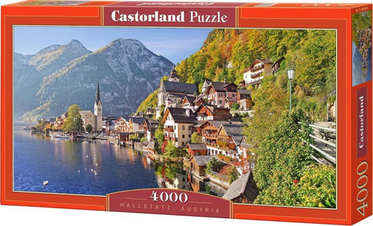 Castorland hallstatt, austria – puzzel – 4.000 stukjes – satijnen afwerking – perfecte pasvorm – europese kwaliteit