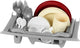 Klein toys - afwasrek - incl. inschuifrails, bestekset, eetservies en koffieservies - grijs rood