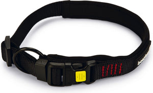 Beeztees parinca hondenhalsband nylon - zwart 45-50 cm x 25 mm