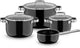Wmf fusiontec 2.0 mineral pro - pannenset - 4-delig - black - inductie - krasbestendig - geschikt voor alle warmtebronnen