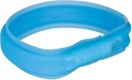 Trixie halsband usb flash light lichtgevend oplaadbaar blauw 30 mmx70 cm