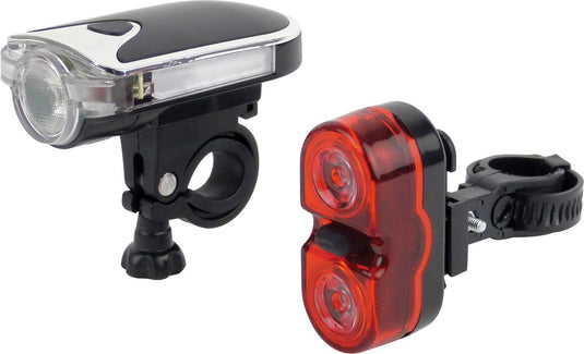 Dresco fietsverlichtingsset - modern - led - zwart