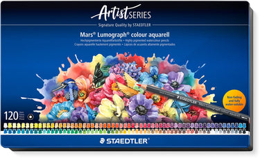 Staedtler - artist series - mars® lumograph® colour aquarell 104 - metalen set met 120 kleuren