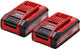 Einhell twinpack 4.0 ah plus accu - power x-change - 18 v li-ion - 2x 4.0 ah accu - max. vermogen: 900 w - active accu management systeem