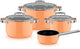 Wmf fusiontec 2.0 mineral pro - pannenset - 4-delig - papaya orange - inductie - krasbestendig - geschikt voor alle warmtebronnen