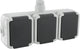Peha spatwaterdicht contactdoos opbouw 3v horizont randaarde wartel m20