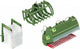 Wiking 077384 voorlader gereedschap set b bressel en lade, groen, 1:32, vanaaf 14 jaar