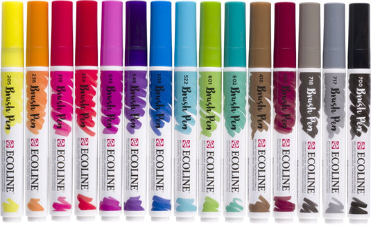 Ecoline brush pen set | 15 kleuren