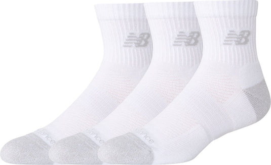 New balance active qtr socks 3 pack unisex sportsokken - white