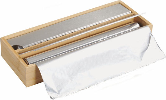 Kesper fsc® keuken foliedispenser voor 2 rollen folie - fsc® bamboe hout - keuken lade folie dispenser voor aluminium- huishoudfolie
