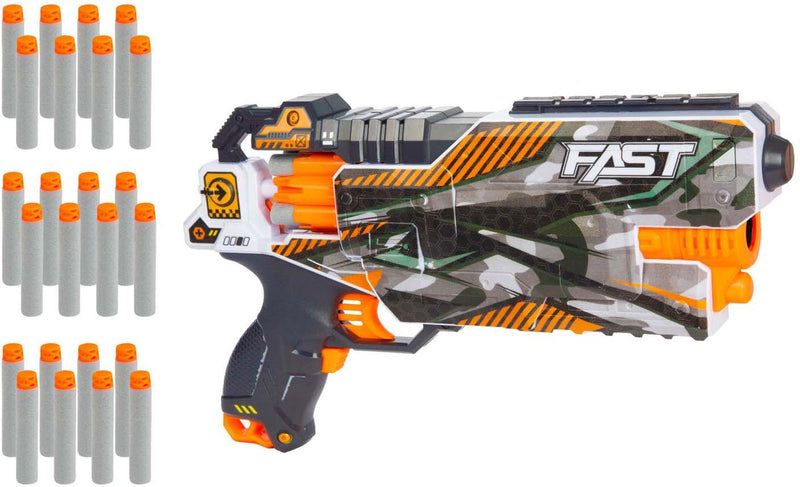 Load image into Gallery viewer, Toi-toys foam strikex elektrisch afschietpistool shockwave met 24 foampijlen

