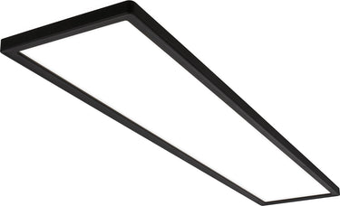 Briloner tava - led plafonniere - plafondlamp met indirect licht - neutraal wit licht - 98cm - zwart