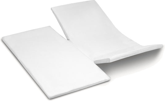Cinderella - premium molton topper - met dubbele split - 180x200 cm - tot 15 cm matrashoogte - wit