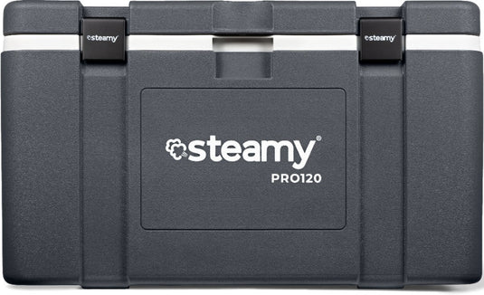 Steamy pro 120 - grote koelbox - extra goed geïsoleerd - 120 liter - grijs