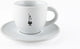 Bialetti cappuccino- of koffiekop met schotel – porselein – wit – origineel servies
