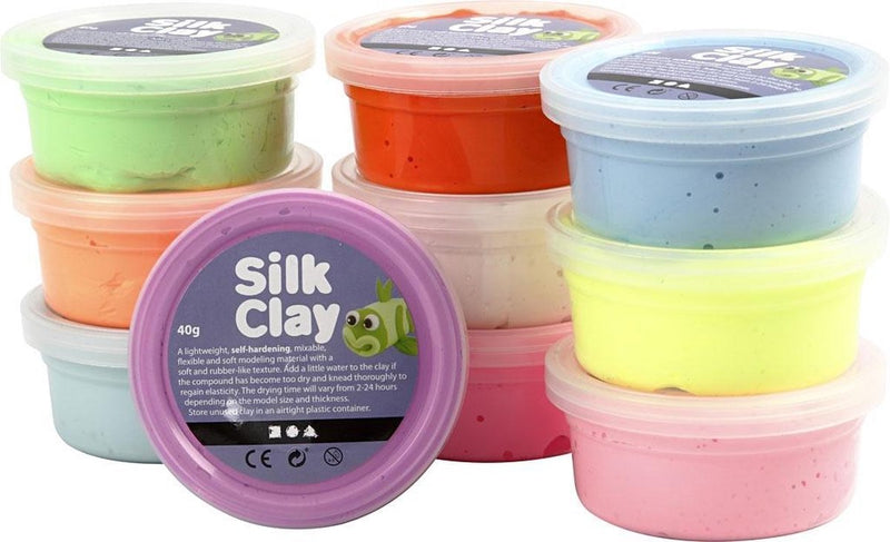 Load image into Gallery viewer, Silk clay - klei- basisset 1 - set met 10 kleuren
