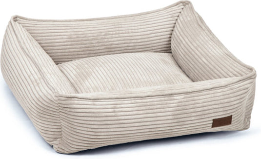 Designed by lotte ribbed - hondenmand - lichtgrijs - 65x60x20 cm